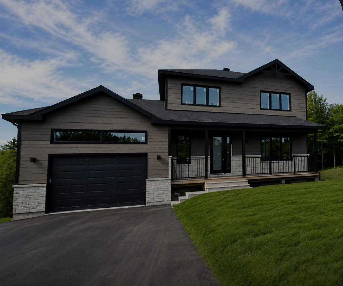 Maison neuve moderne avec garage double, projet résidentiel Immo GB